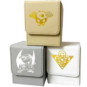 Yugioh-アニメゲーム用のPtcg,opcg,青い目,白いドラゴン,kuriboh,100 pu,ポータブル保護,収納カードボックス,acgおもちゃギフト用のカードボックス