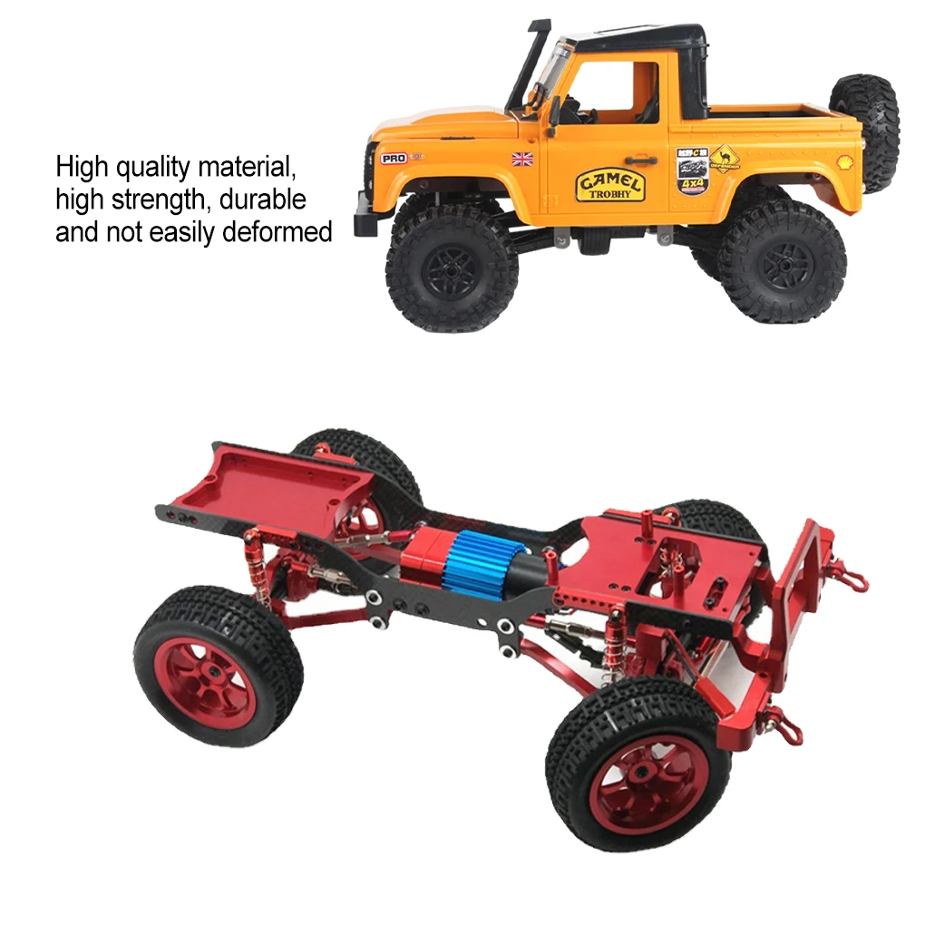 

RCGOFOLLOW Car Frame RC Car Part Strong Chassis Frame For 1/12 MN D90 OFF-Road RC Upgrade Part RC Car Accessories Red