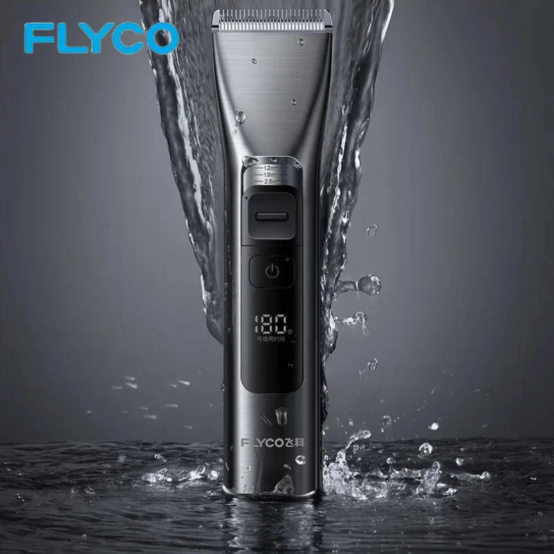 

Flyco FC5916 электрическая стрижка Twee для взрослых дома перезаряжаемый светодиодный экран водостойкая моющаяся новая мужская электронная машинка для стрижки волос
