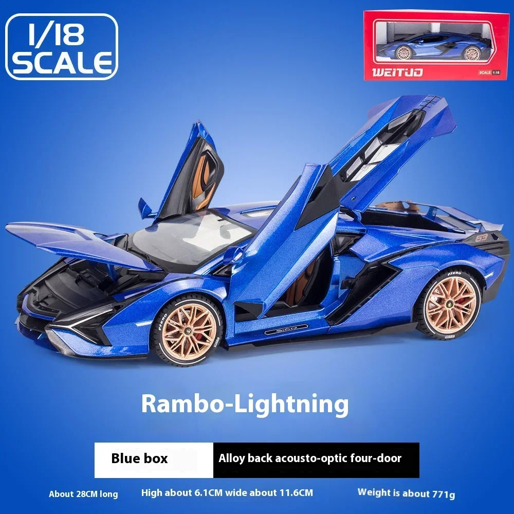 WELLY 1:18 Lamborghini SIAN FKP 37 Sportwagen, Druckguss-Metalllegierung, Modellauto, Sound, Licht, Rückzug, Sammlung, Kinderspielzeug, Geschenke 7
