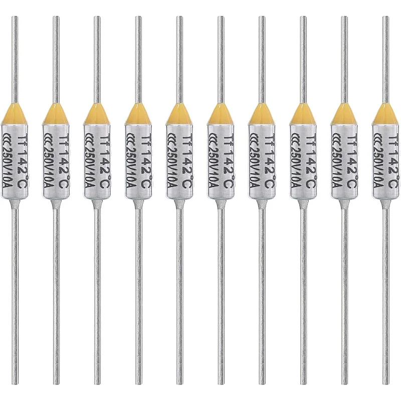

Pack of 10 Thermal Fuses TF 142 Degrees Celsius 10A 250V AEC142E Temperature Fuse 142°C Thermal Fuses