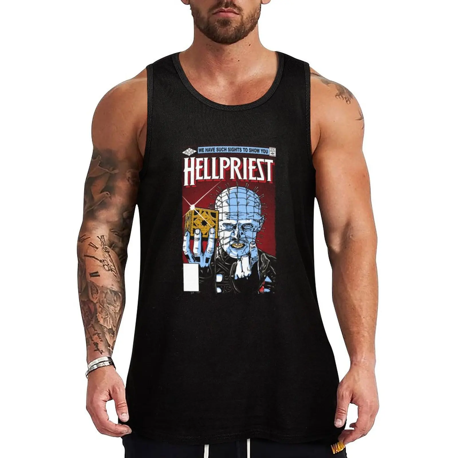 

Horror, Hell Priest Tank Top Heavy Duty Tank Top Work Outdoor Sleeveless Shirt