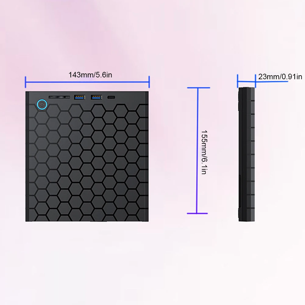 External CD/DVD Drive USB 3.0 Type-C Optical Disk Drive with SD/TF Slots Portable CD DVD Burner USB3.0 HUB for Laptop Macbook PC