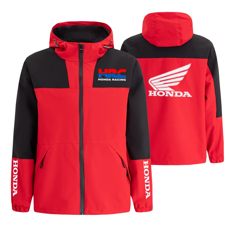Honda HRC Racing Car Logo Men's Hooded Jacket - Large Wings Logo