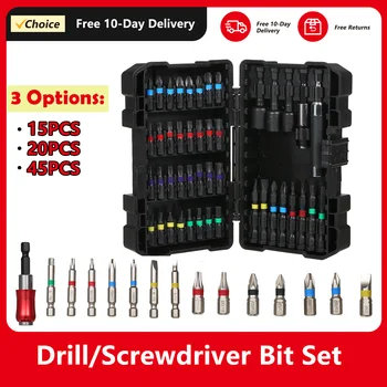 45-teiliger Bohrers atz Schraubendreher-Bit-Set Aufprall-Treiber-Bit-Set für Holz-, Metall-, Stahl-und Sicherheits-Schraubendreher-Bits für Strom