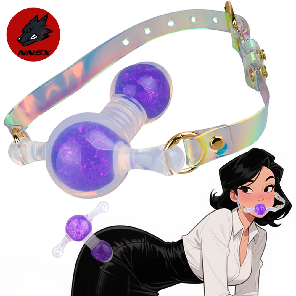 NNSX الخيال سيليكون المكونات الشرج اختراق الفم الكمامة شفافة دسار الاستمناء بعقب المكونات Bdsm الجنس لعب للمرأة الرجال الكبار