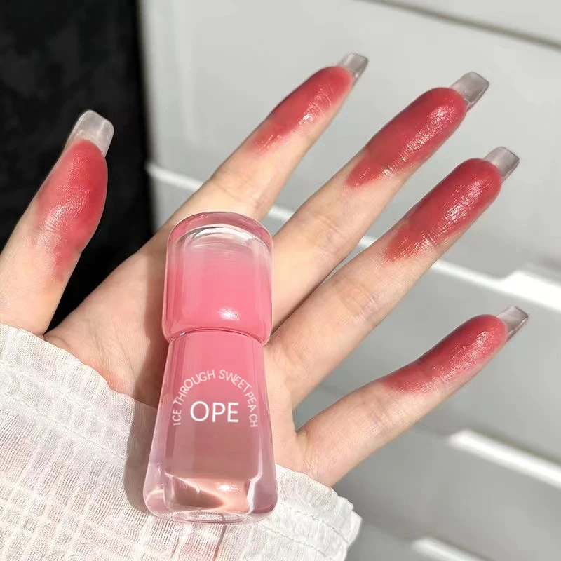 長持ちする保湿リップグロス、ハロー染色が簡単、防水ミラー、ウォーターガラス、透明化粧品、6色