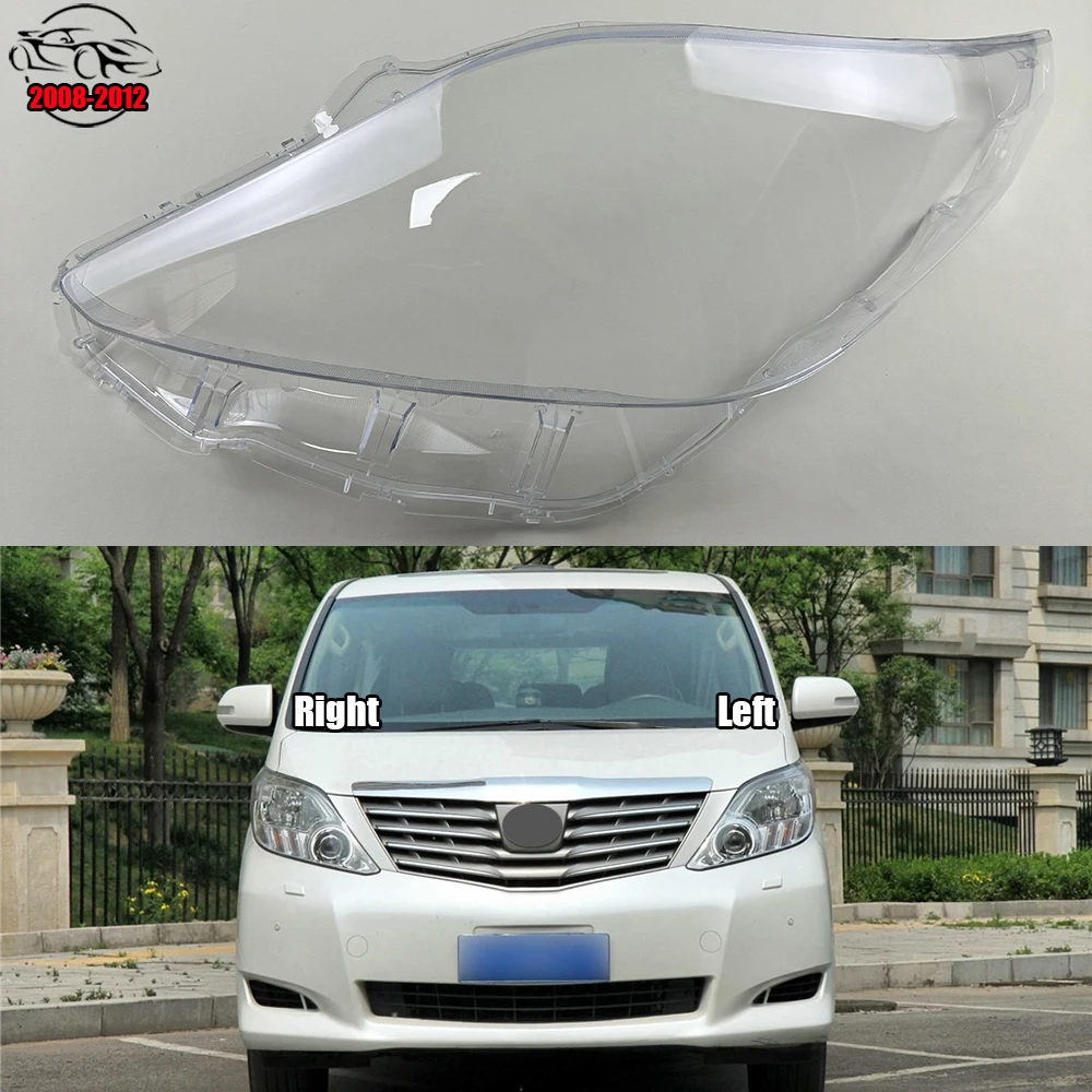 For Toyota Alphard 2008-2012 Headlamp Cover Lampshade Lamp Shade Headlight Shell Lens Plexiglass Auto Replacement Parts