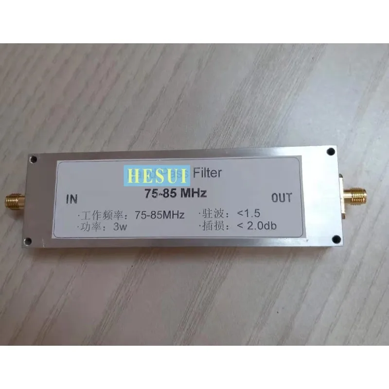 BPF-75-85M-3WSMA bandpass filter to suppress clutter and improve reception