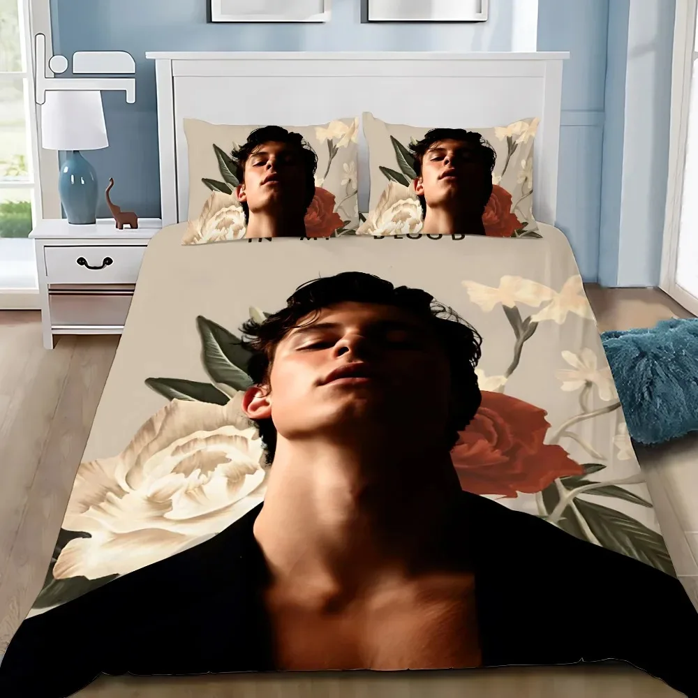Duvet Cover Pillowcase Bedding Set Adult Boy S-Shawn M-Mendes Girl Bedroom Decoration Children Gift Single Double Large Size