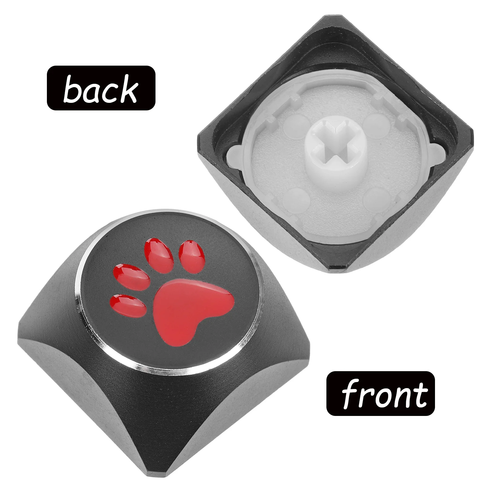 

Cat Claw Keycap Aluminum Alloy Metal Plated Embossed Gaming Keyboard Caps For Mechanical Keyboard Retro Style Keycaps