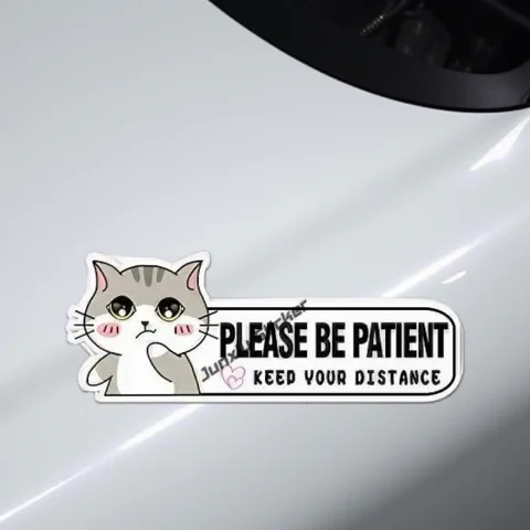 Rolig anka, ny förarklistermärke, reflekterande studentförardekal för bil, fordon, håll avstånd, skylt, stötfångare, tillbehör, bil, SUV 10 best sales håll avstånd-dekal - №4