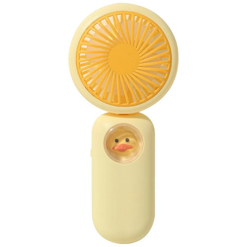 مروحة صغيرة محمولة باليد برقبة رقبة للحيوانات الأليفة ، قابلة لإعادة الشحن ، محمولة باليد ، لطيفة ، قابلة للطي والمدمجة ، تحمل العصا ، لطيفة