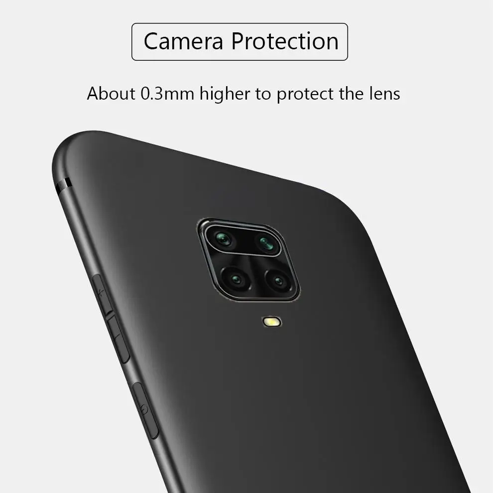 Weiche, mattschwarze TPU-Hülle für Xiaomi Redmi Note 9S 9 Pro Max, dünne Hülle, Capa auf Redmi Note 9 Pro Cover – Detail 7