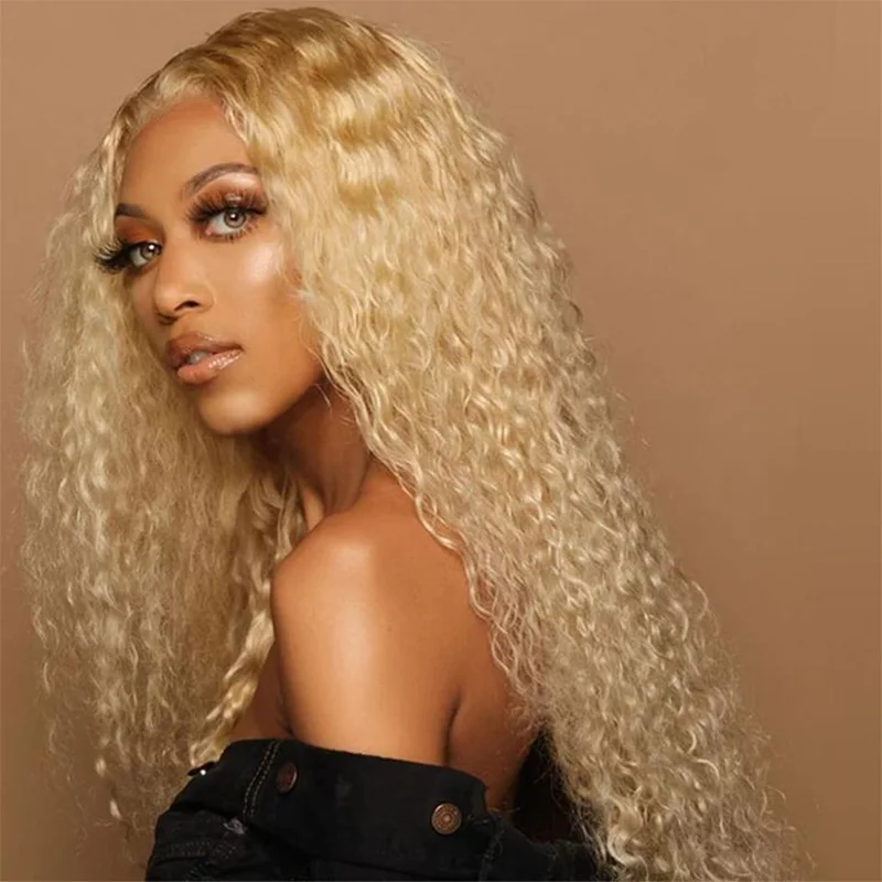 Lafino Blonde 613 Lace Front Wigs 13x6 Hd Lace Wig 13x4 Lace Front Wig Water Wave Human Hair 13x4 Hd Lace Frontal Wigs Deep Wave