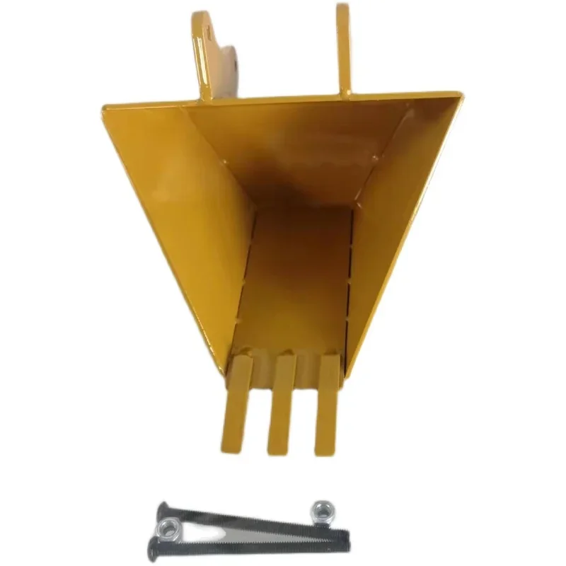 Metal Ditch Bucket Trough Bucket Trapezoidal Bucket Modification Accessories for HUINA 580-594-593-592-550 and Other Excavators