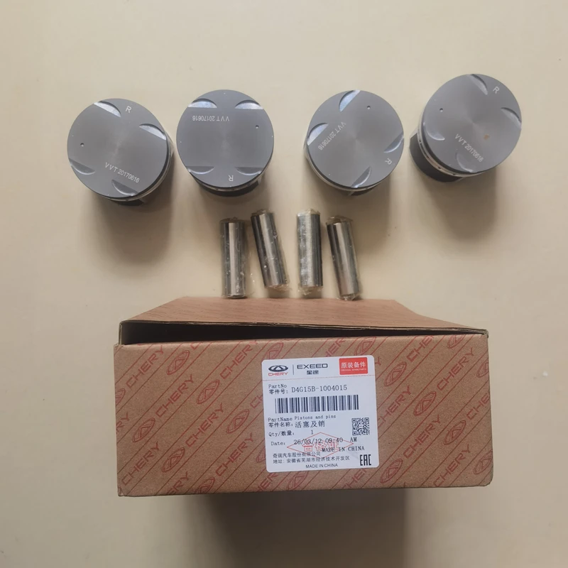 4pcs/set Engine Piston For Chery Tiggo 2/3x DR3, D4G15B-1004015