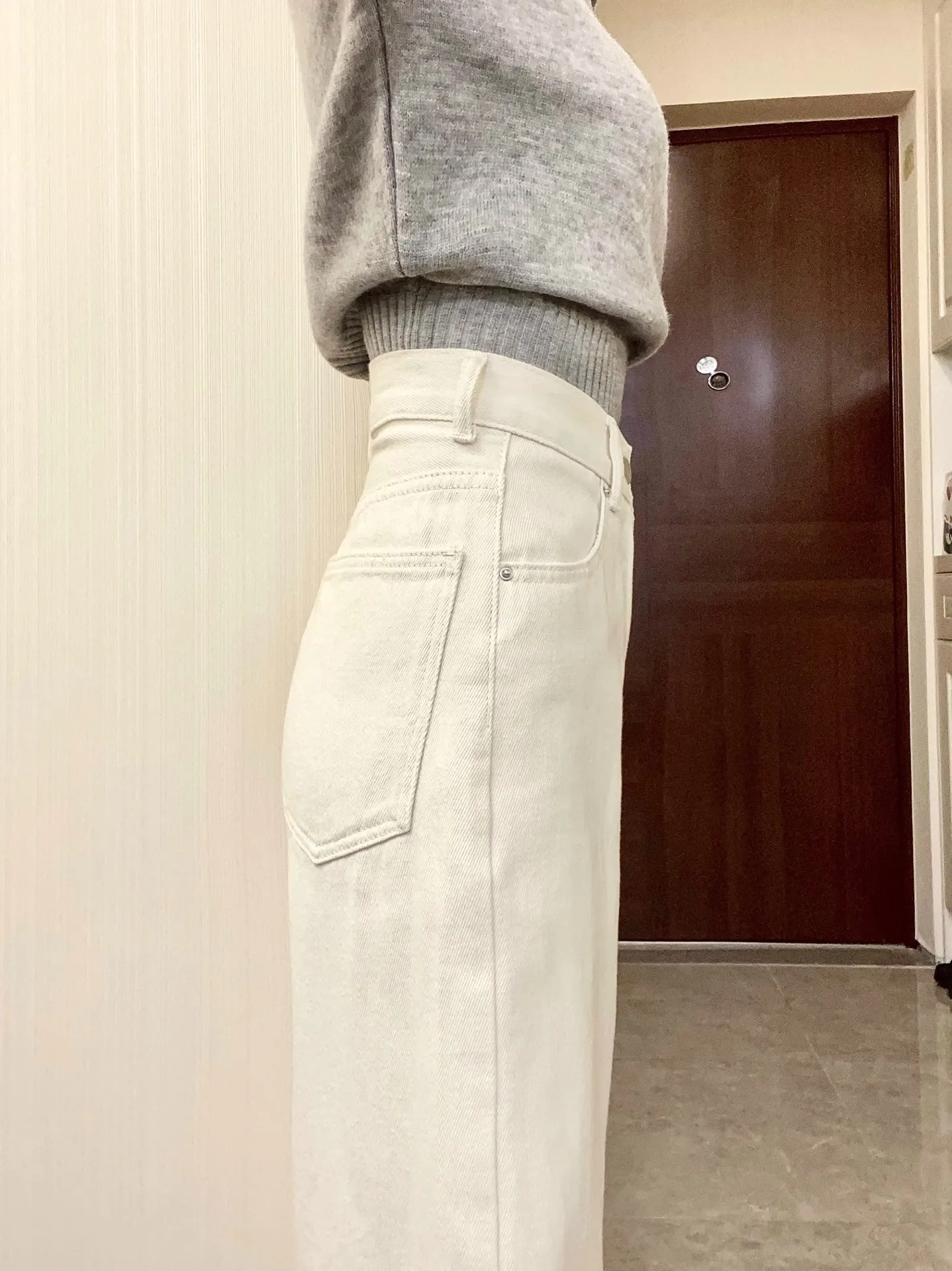 Calças de perna larga de algodão feminino primavera minimalista dupla camada padrões de dopamina techwear emendado sem punho montanhismo sarja ins