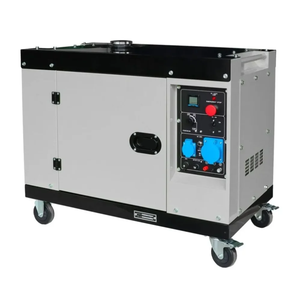 Hot Sale CE Certified 5KW 6KW 7KW Soundproof 220v 230v 380v 400v 8kw 9kw 10kw Portable Air Cooled Diesel Generators For Home