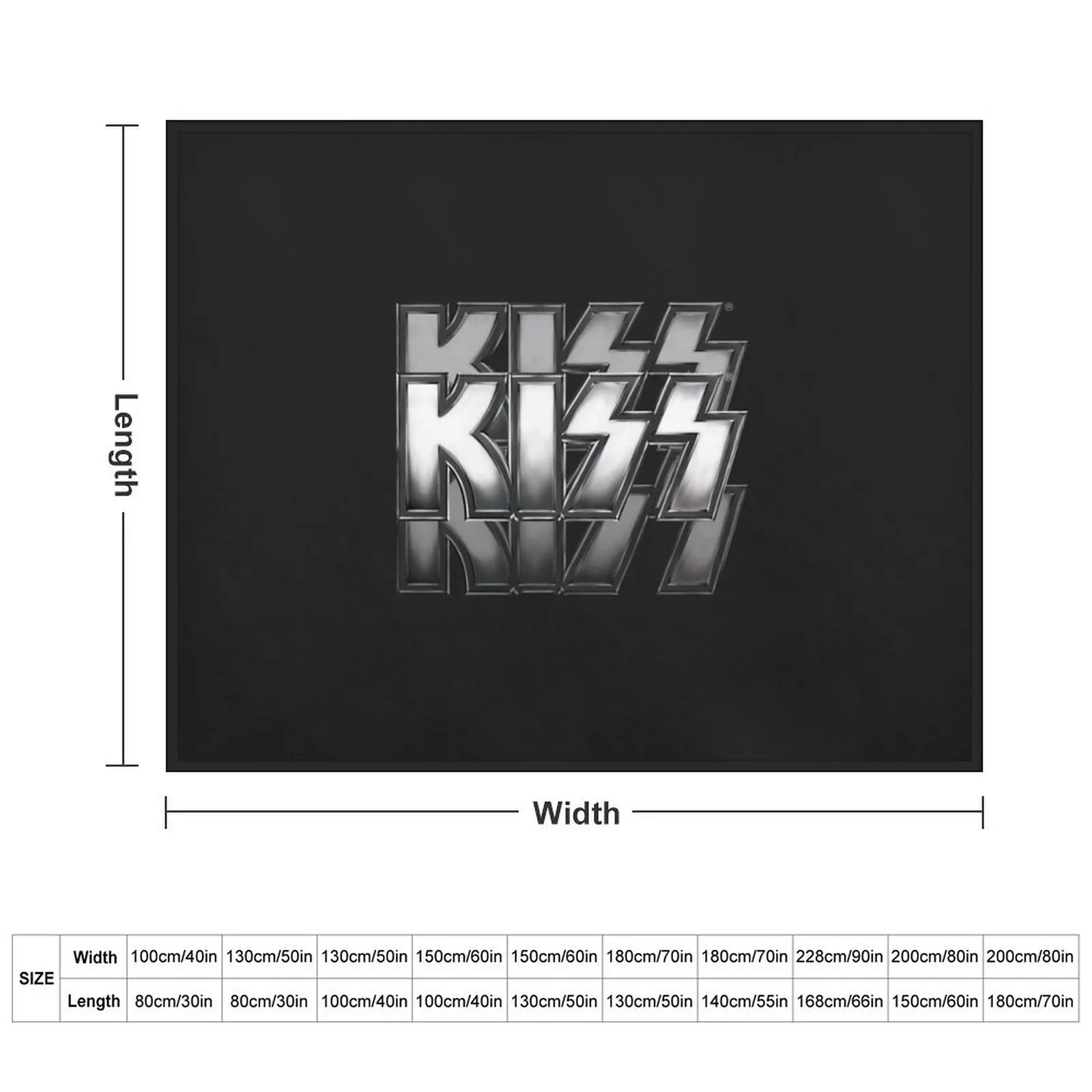 KISS! KISS! KISS! simple logo design Throw Blanket Plush Weighted Blankets