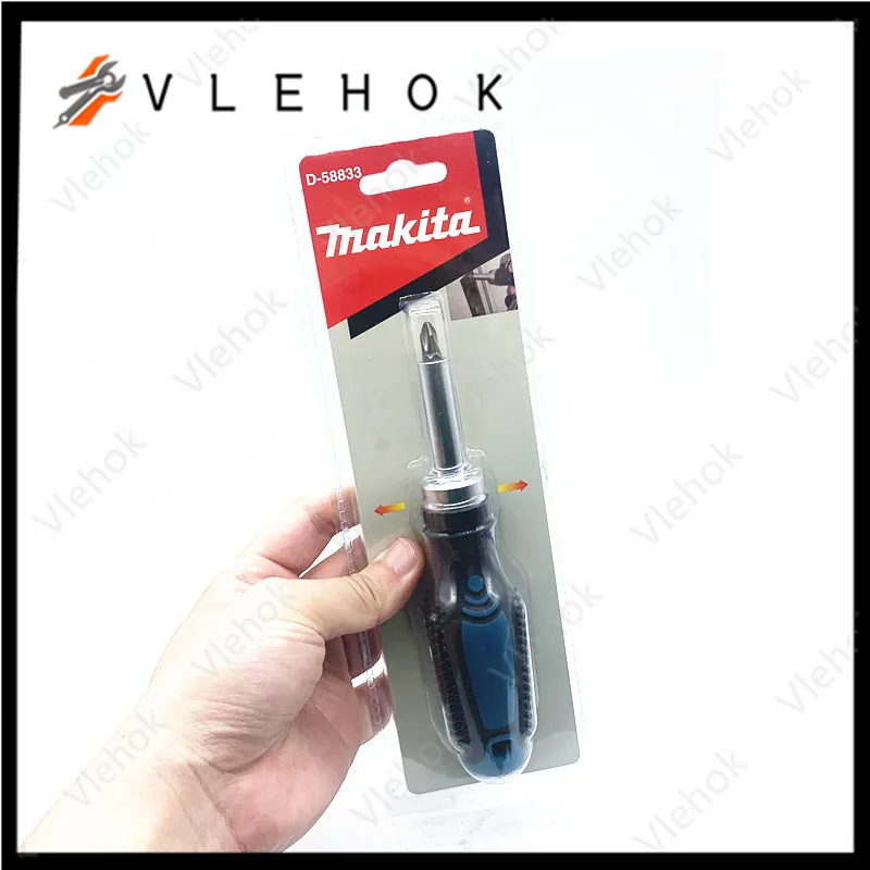

Makita Ratchet Screwdriver D-58833 Magnetic Positive And Negative Ratchet w/ PH2 Bit Household Multifunctional Manual Tool