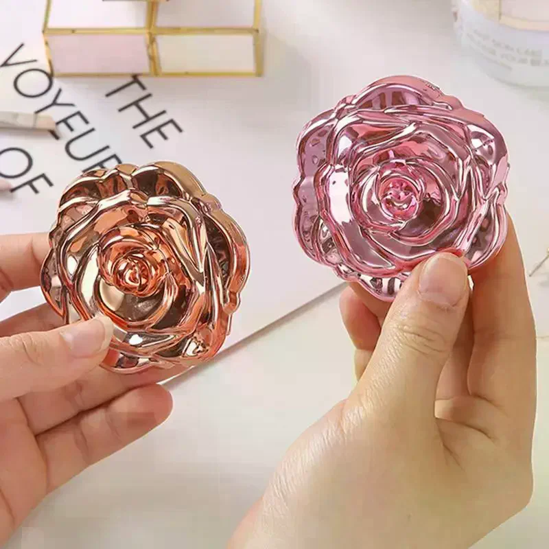 휴대용 미니 거울 레트로 장미꽃 소형 포켓 메이크업 거울 양면 손거울 컴팩트 화장품 뷰티 도구 선물