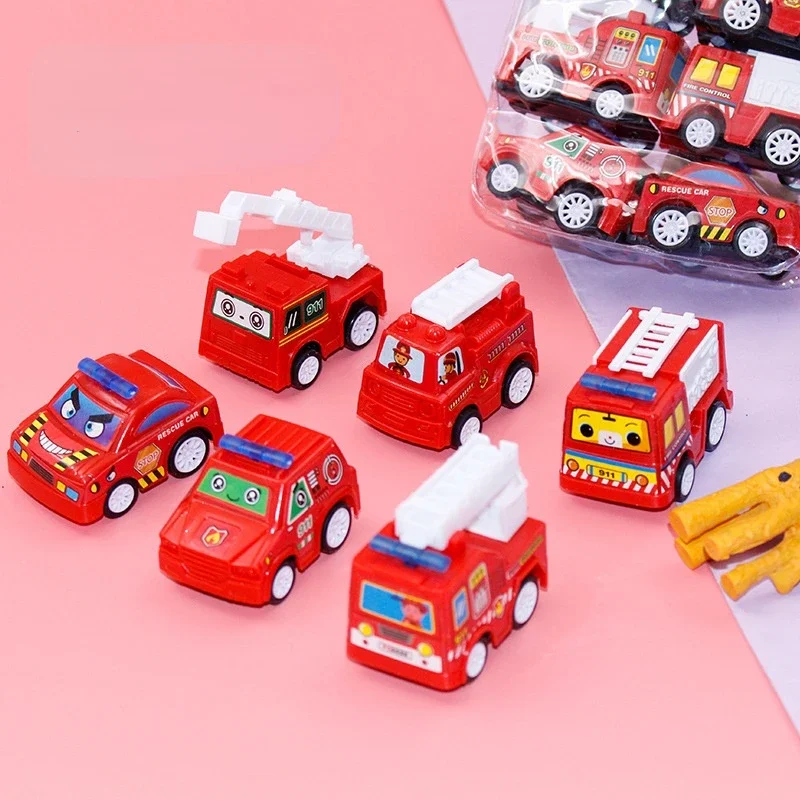 6 stücke Auto Modell Spielzeug Zurückziehen Auto Spielzeug Mobile Fahrzeug Feuerwehrauto Taxi Modell Kind Mini Autos Junge Spielzeug Geschenk druck Druck Spielzeug für Kinder