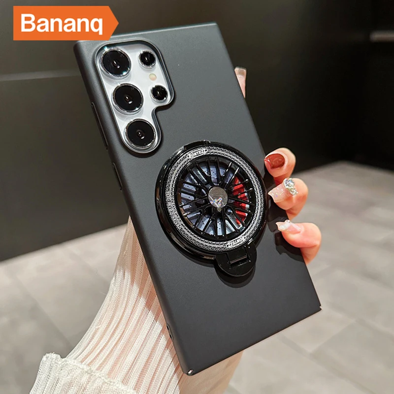 

Bananq 360°Rotation Gyroscope Magnetic Bracket Case For Samsung Galaxy S24 Ultra S23 FE S22 Plus Magsafe Stand Shockproof Cover