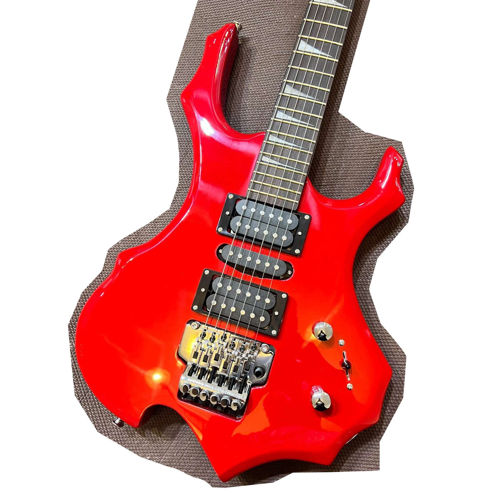 

Only One Stock Electric Guitars Basswood Body Glossy Floyd Rose HSH Pickups Solid Wood Guitar Floydrose Style Real Photos