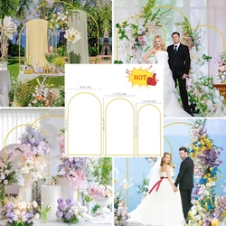 1set Metal Arch Frame Balloons Flower Arch Stand Outdoor Garden Lawn Home DIY Background Wedding Birthday Party Decor Supplies