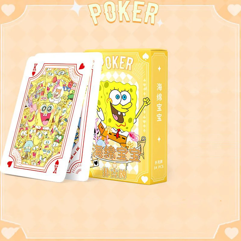 

54Pcs/set Anime Cartoon Peripheral Poker Card Spongebob Squarepants Patrick Star Collect Classic Leisure and Entertainment Cards