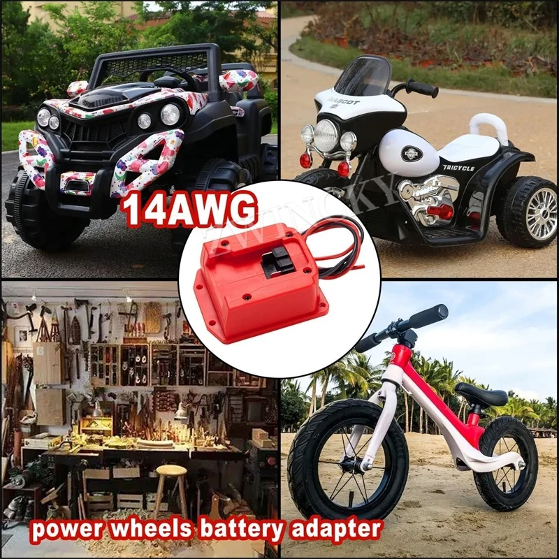 อะแดปเตอร์ล้อไฟฟ้าสำหรับ milwaukee 18V ขั้วต่อแบตเตอรี่ DIY อะแดปเตอร์ที่วางแท่นวางสำหรับเครื่องมือไฟฟ้าของเล่น RC หุ่นยนต์