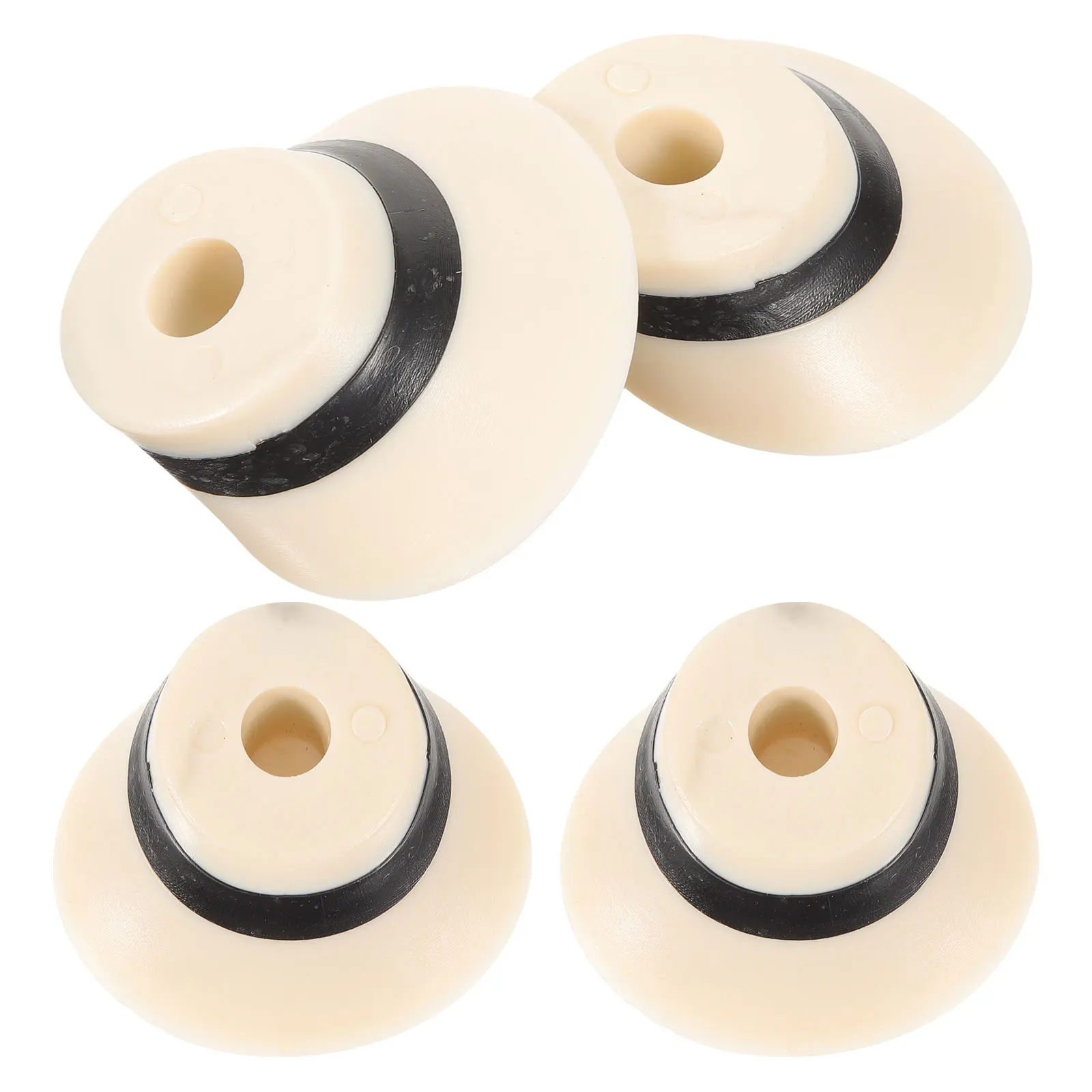 

4pcs Erhu Head Replacement Bone Powder Top Pole Fittings Comfortable Curved Design Durable Chinese Instrument Repair