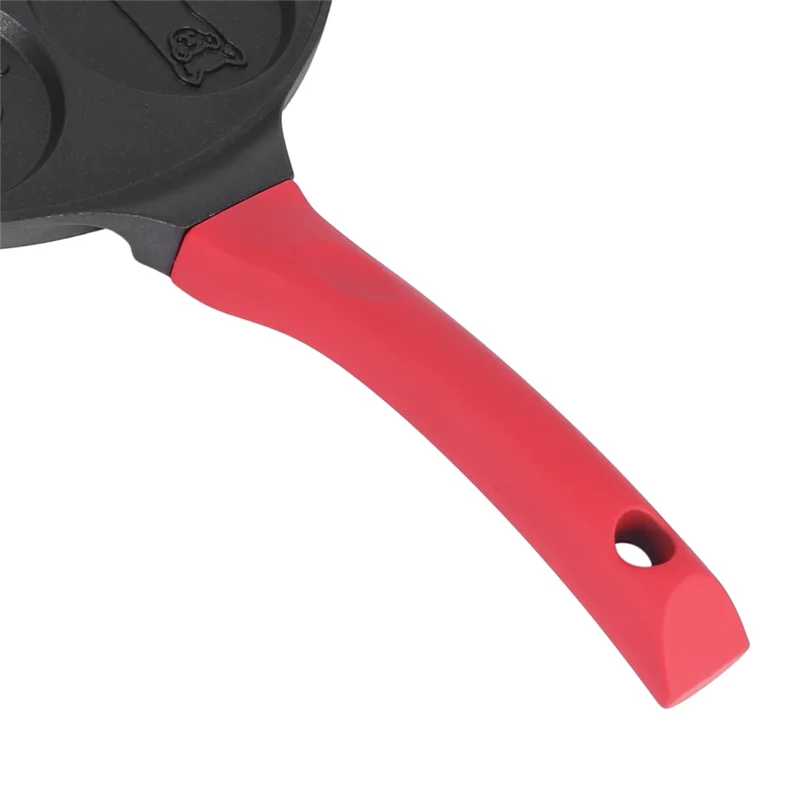 صانع الفطائر ABWR-2X - صينية فطائر غير لاصقة، صانع كريب صغير 7 قوالب بمقبض من السيليكون، حيوان أسود