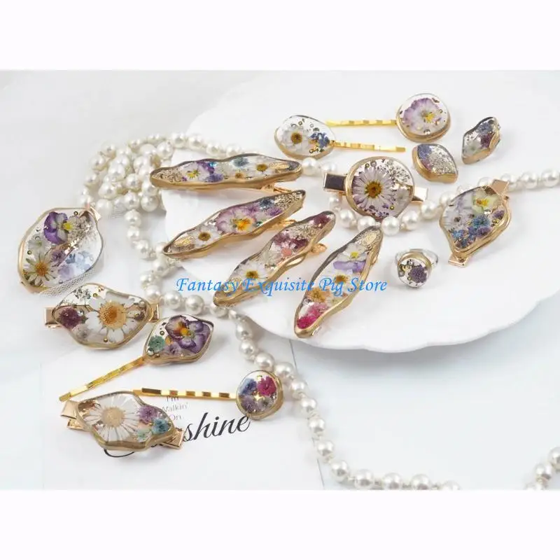 قالب راتنج مشبك الشعر DIY دبوس الشعر الراتنج الحرف صنع المجوهرات الملحقات #2