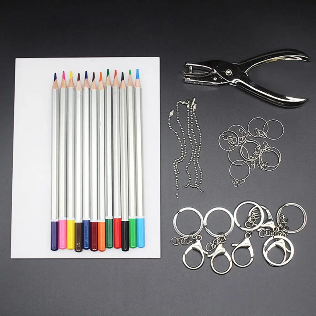 1 Set Shrink Plastic Material Package Mixed Color DIY Lead Hand made Heat Shrinkable Sheet Hairpin flower Hanging Craft Material