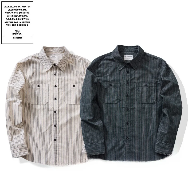 

Retro Corduroy Long Sve Striped irt Men's Casual Sle Spring Autumn Season Street Faion Classic Plaid Button up Coat