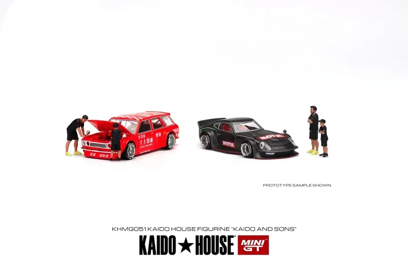 KAIDO HOUSE  MINI GT KHMG035 #20  Open 1:64 Datesang 510 Fire S30 action figure  Die-cast alloy car model