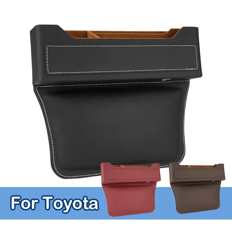 

Suede CarSeat Side Storage Pocket For Car Seat Gap Filler Organizer Box Leather For Toyota C-HR CHR CH R 2016-2019 2020-2026