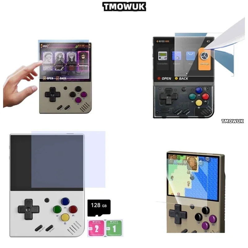 For Miyoo Mini Plus Miyoo Mini V4 Game Console HD Tempered Glass Screen Protector Film Cover Accessory