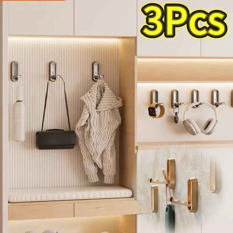 Klappbarer Wandhaken, Handtuch-Kleiderhaken, Edelstahl-Haken für Zuhause und Dekoration, Küche, Badezimmer, mattierter Handtuchhalter, Aufbewahrungsorganisator
