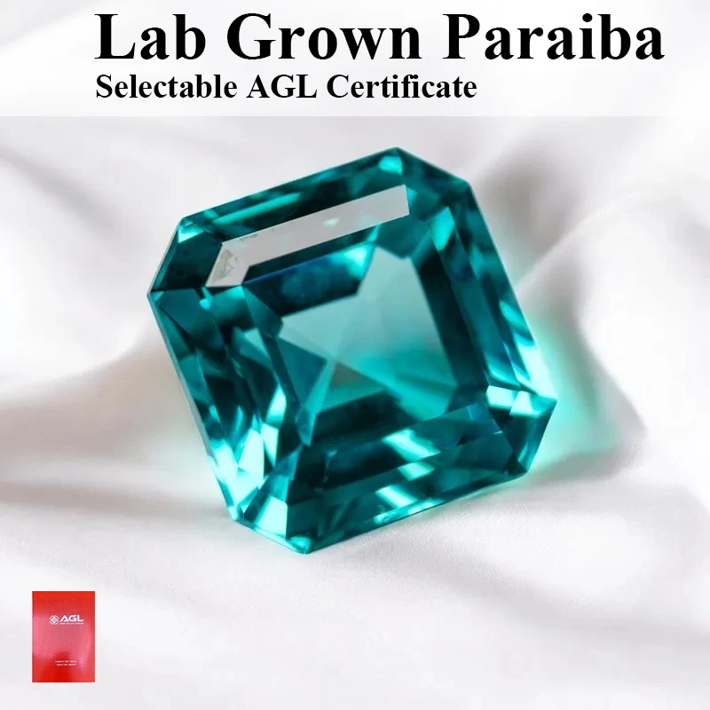 

Asscher Cut Lab Grown Параиба Очарование Драгоценный Камень Для Изготовления Ювелирных Изделий Инкрустация Кольцо Ожерелье Браслет Выбор Сертификат AGL