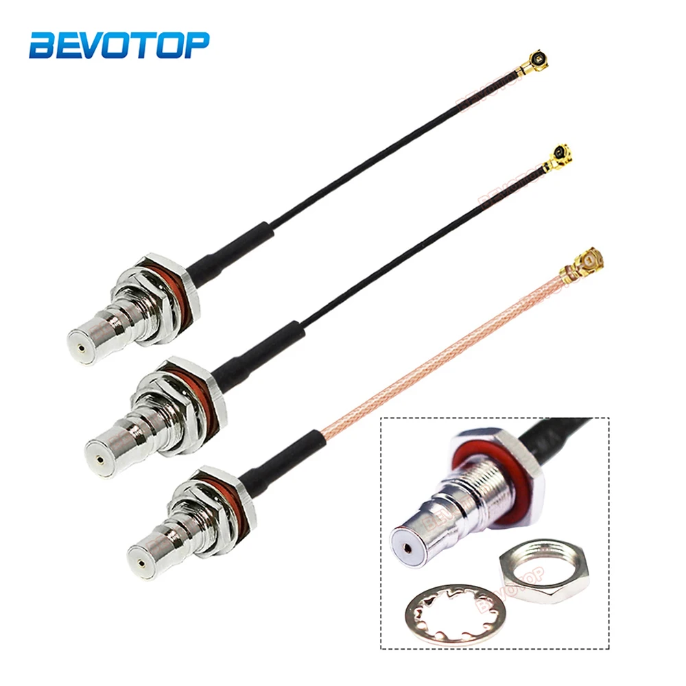 1Pcs QMA to Cable QMA Female to U.fl 1/ 4 (4) Female Connector RF1.13 / RG178 Pigtail Jumper Cable BEVOTOP