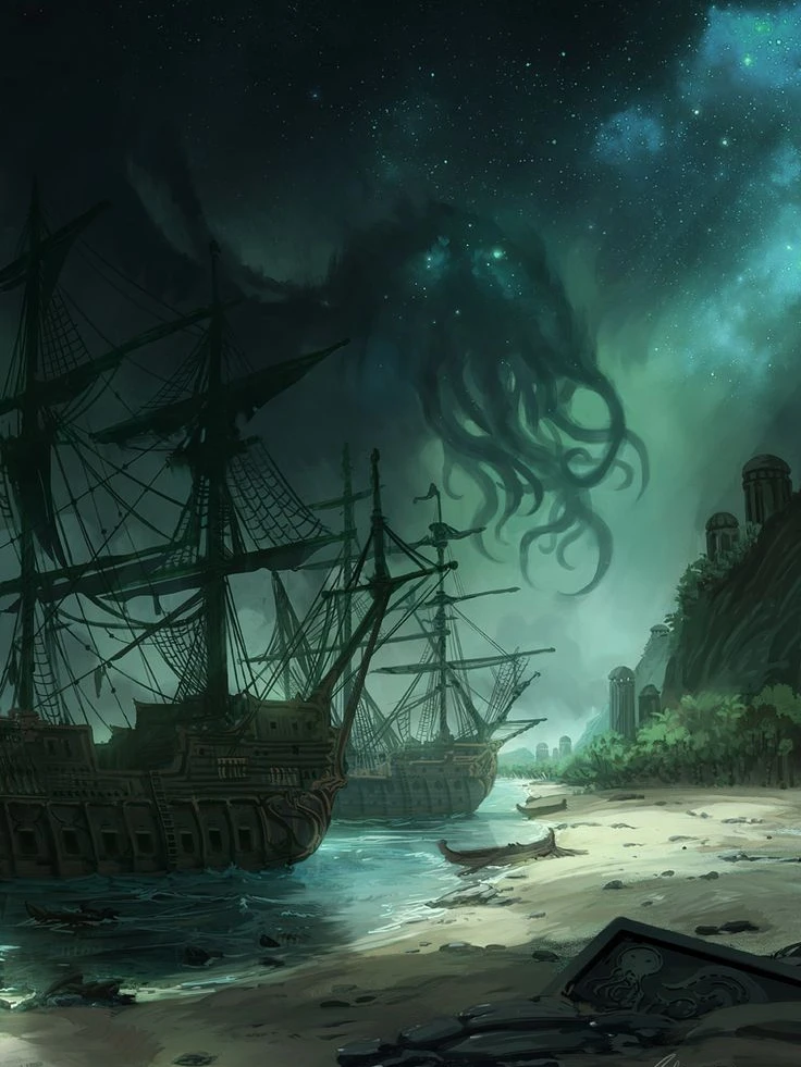 Cthulhu-pintura al óleo Digital de aventura, monstruo marino de terror, bricolaje, fantasía, mar profundo, decoración del hogar, regalos, colorear Digital