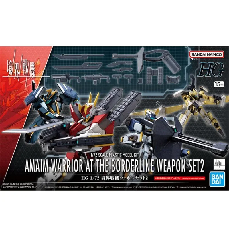 Bandai Genuine AMAIM Warrior Anime Figure 1/72 AMAIM WARRIOR AT THE BORDERLINE WEAPON SET2  Action Figure Toys for Children