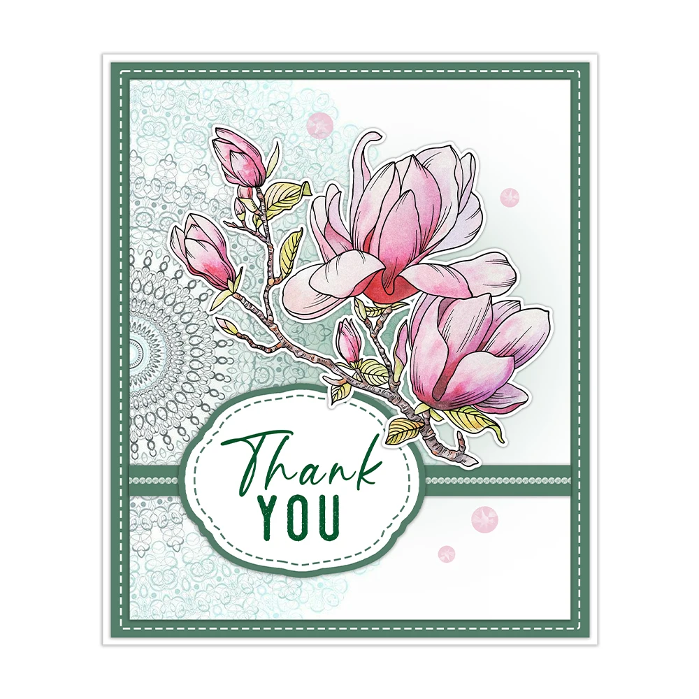 Mangocraft Spring Season Flowers Clear Stamp DIY Scrapbooking Supplies Silicone Stamp For Card Making Albums Crafts Decor
