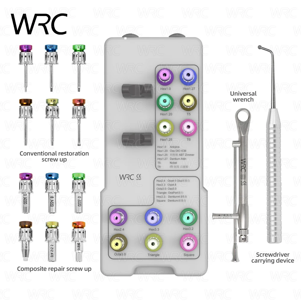 

Dental Universal Implant Torque Prosthetic Restoration Kits Implant Restoration Tool 10-70NCM 1 whole set Screwdriver Wrench