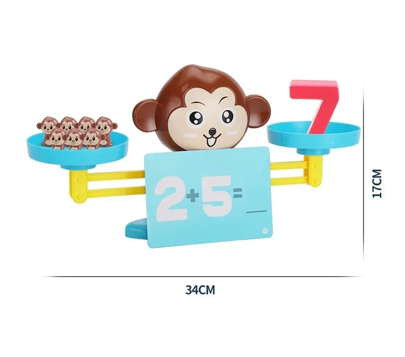 Monkey Balance Number Balance Scale Number Board Game Montessori Math Toy Scale Kids Educational Toy To Learn Add And Subtract