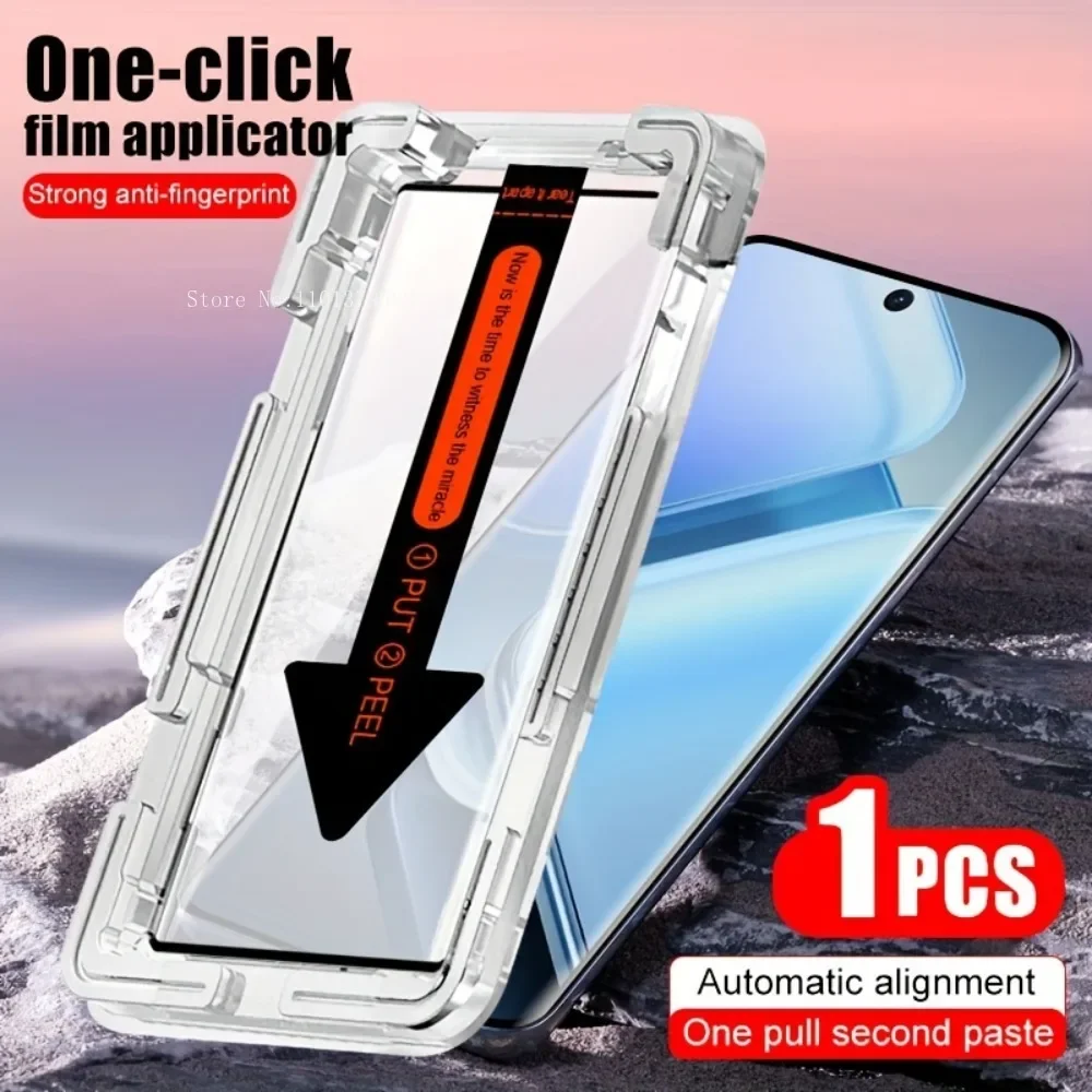 1Pc Screen Protector For Vivo X100 X90 X80 X70 X60 Pro Plus S18 S17T S16 Pro S17E iQOO 12 11 10 9 8 Pro One-Click Application