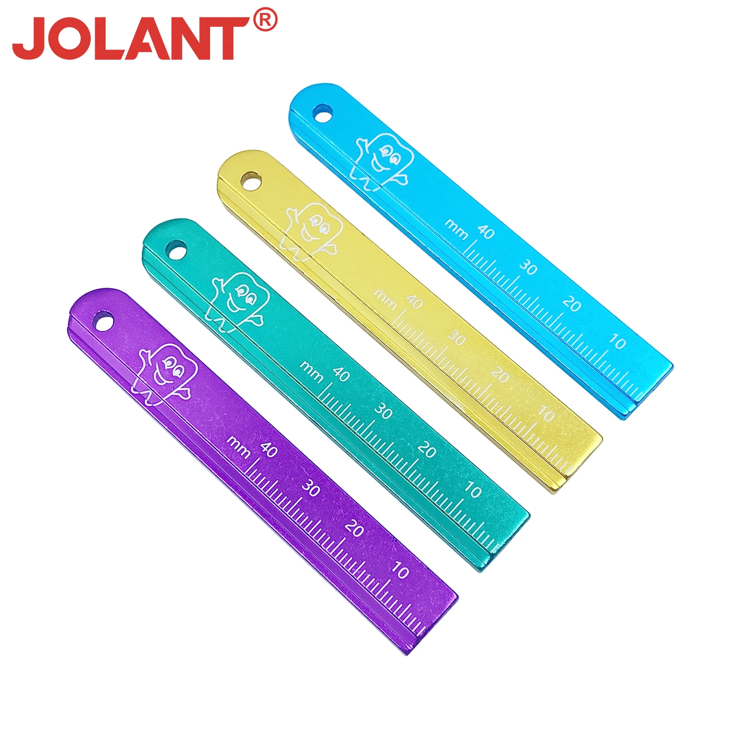 JOLANT Dental Rulers Aluminium Dentist Endo Finger Ruler Measure Scale Endodontic Dental Instruments Measuring Endo Ruler